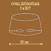 2xE27 Oval 25 cm